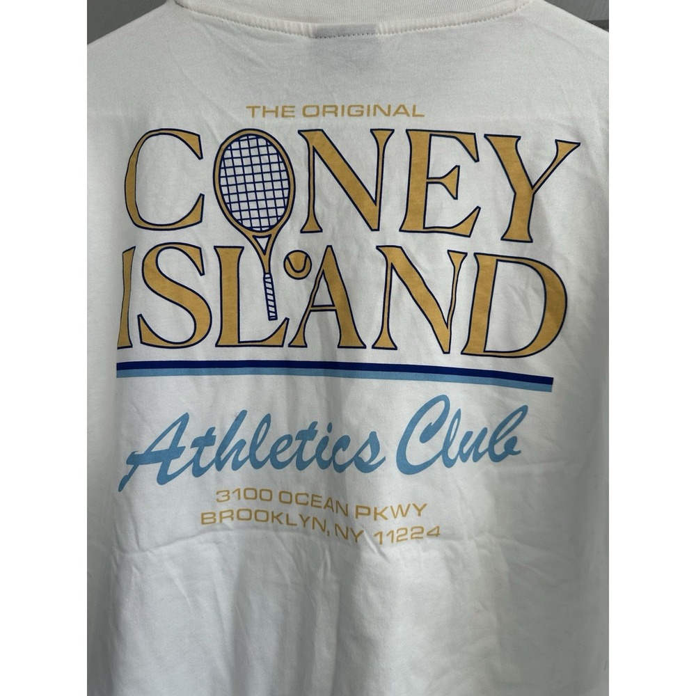 Coney Island Picnic Athletics Club Tennis Graphic Tee White Mens Medium‎ - Picture 6 of 7